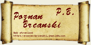 Poznan Brcanski vizit kartica